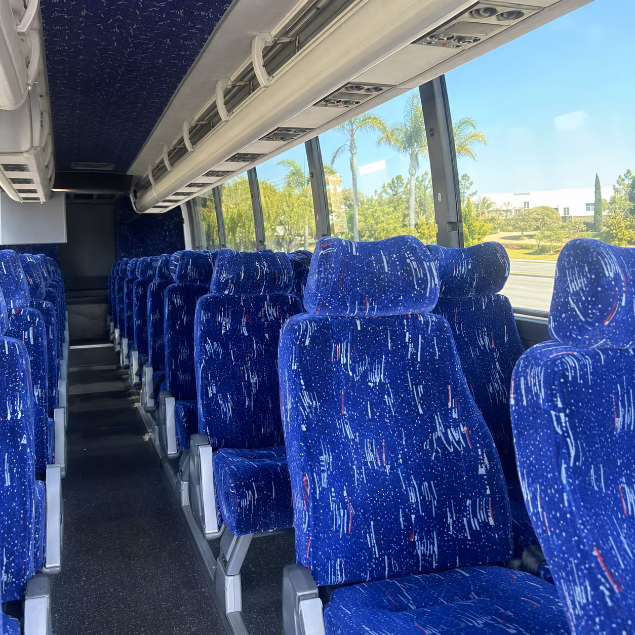 hamilton charter bus rental inside